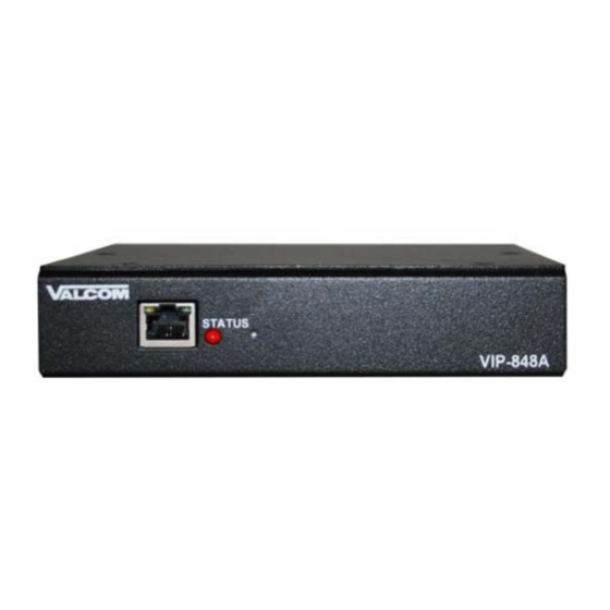Valcom VIP-848A Quick Start Manual