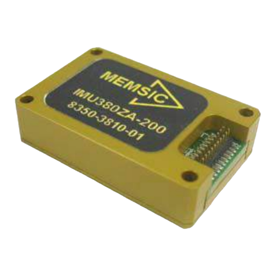 Memsic IMU380ZA Manual