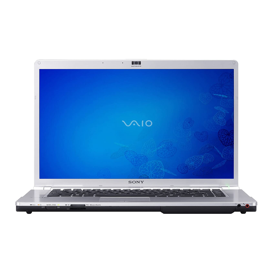 Sony VAIO VGN-FW Manuals