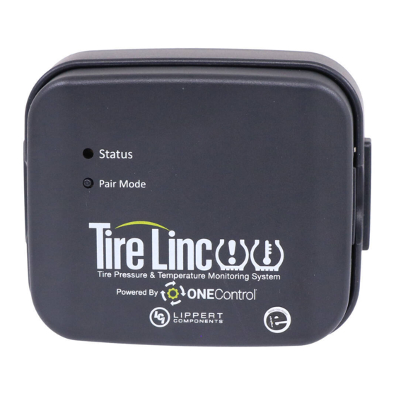 Lippert Components Tire Linc Pressure Monitor 2.0 Oem Installation Manual