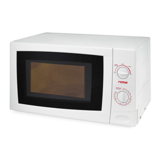 Rotel MICROWAVEOVEN1501CH Instructions For Use Manual