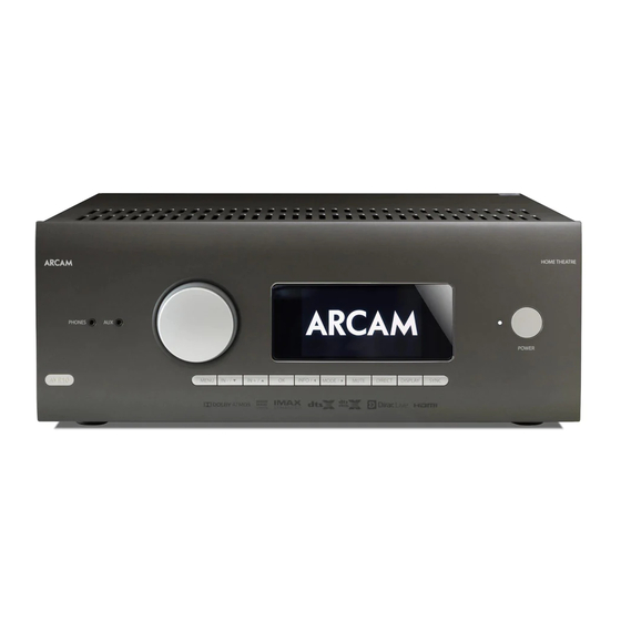 Arcam AVR10 User Manual