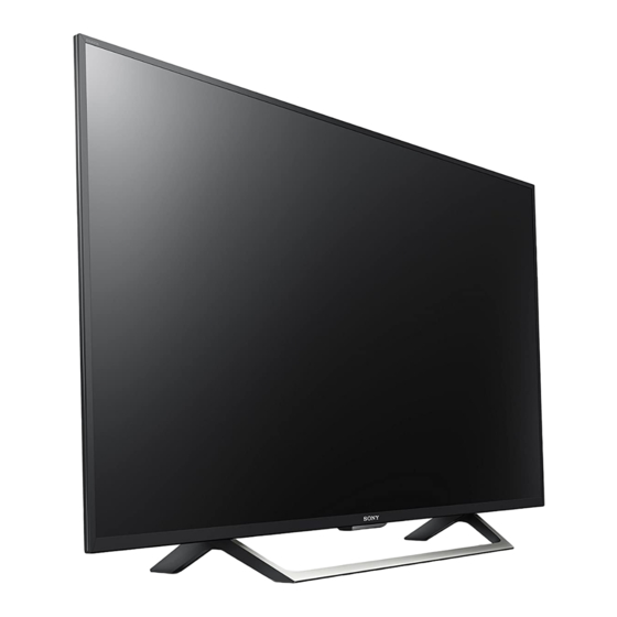 Sony Bravia KDL-49WE7 Series Operating Instructions Manual