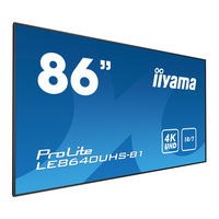 Iiyama ProLite LE8640UHS-B1 User Manual
