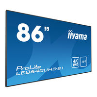 Iiyama ProLite LE8640UHS User Manual