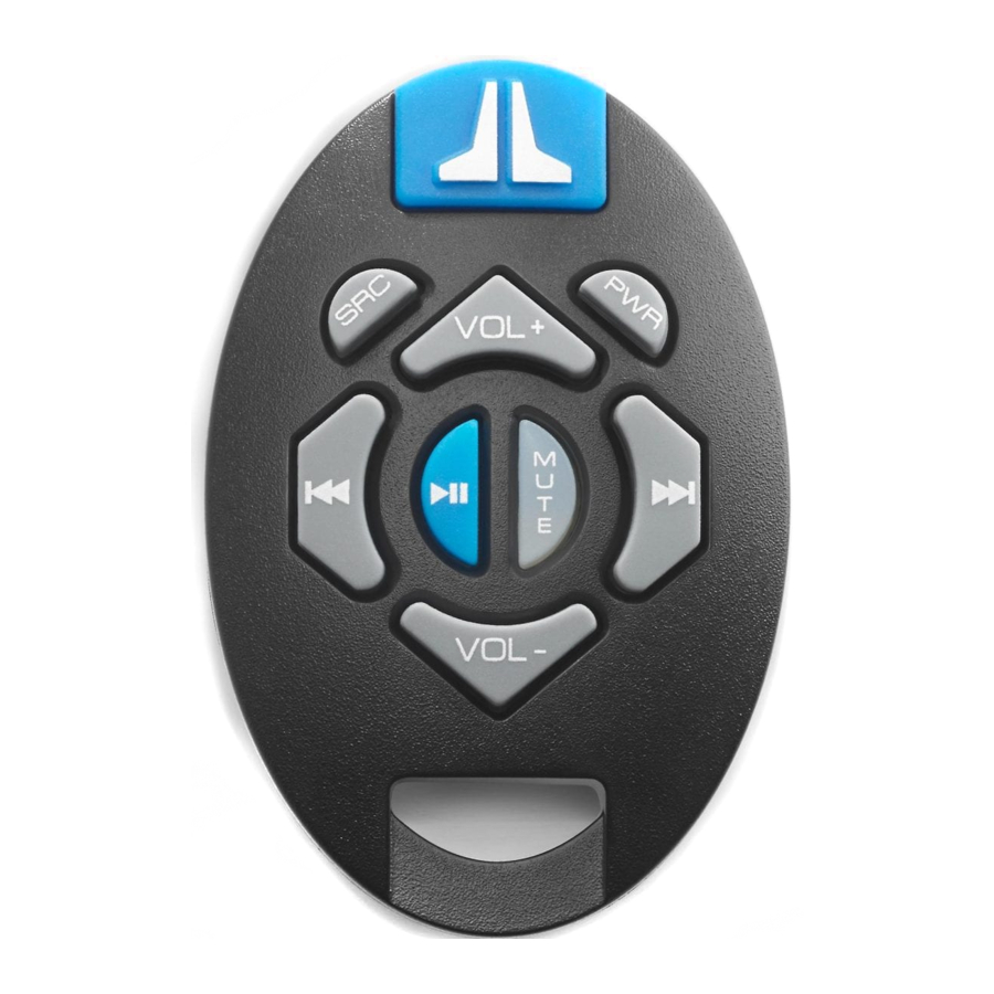 JL Audio MMR-10W, MMR-10W-Remote - MediaMaster Wireless Remote Controller Manual