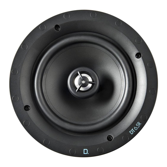 Definitive Technology DT8R Installation Manual