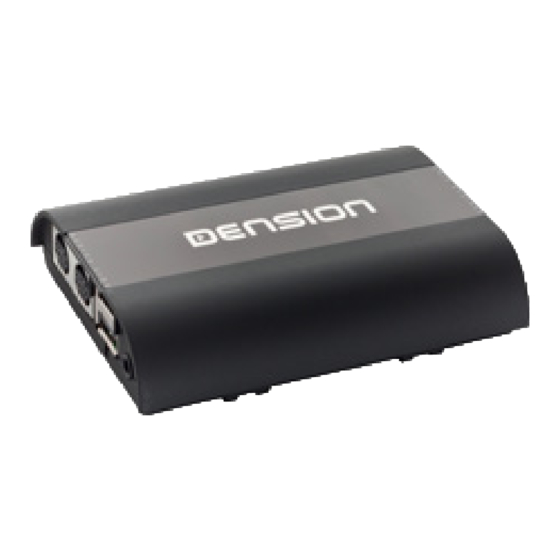 Dension GATEWAY PRO BT Installation And User Manual