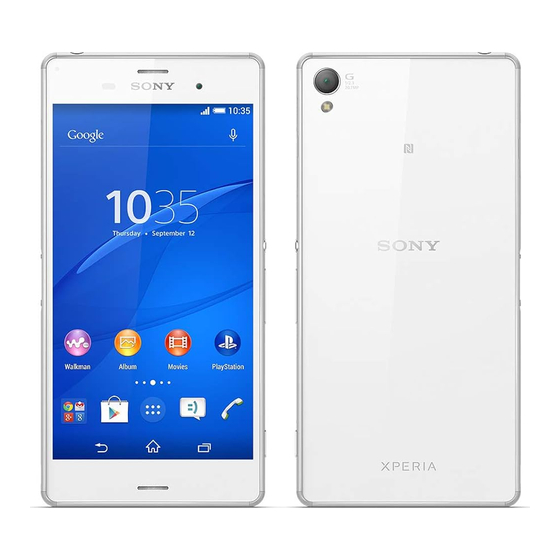 Sony Xperia Z3 Dual Startup Manual