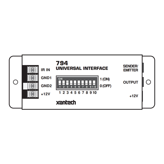 Xantech 794 Installation Instructions