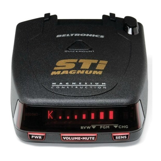 Beltronics Sti Magnum Manuals
