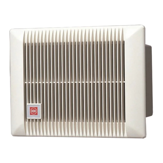 KDK 10BAQ1 Operating And Installation Instructions