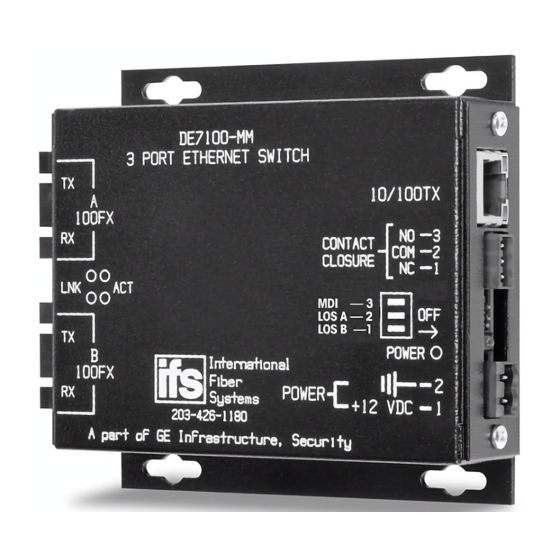 Interlogix DE7100-EE Installation & Operation Instructions