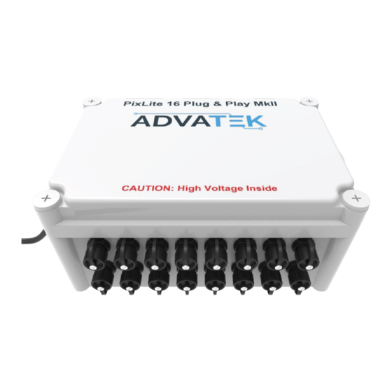 ADVATEK LIGHTING PixLite 16 Plug And Play Mk2 Manuals
