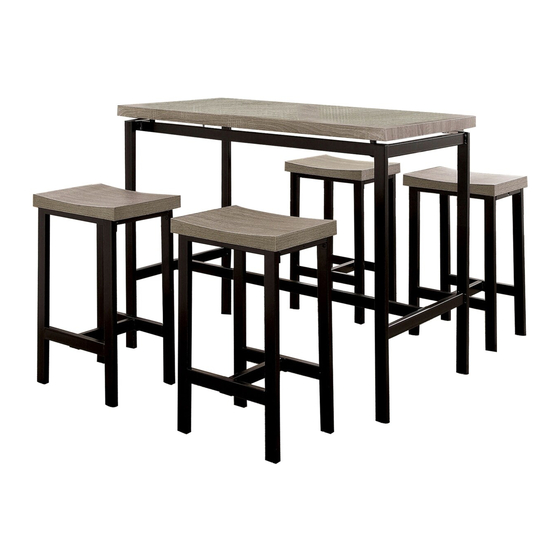 Furniture of America CM3454PT-60-5PK Assembly Instructions Manual
