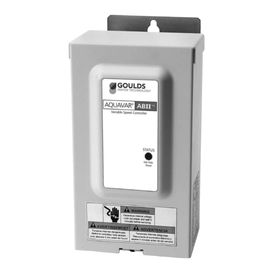Goulds Aquavar ABII Installation, Operation And Troubleshooting Manual