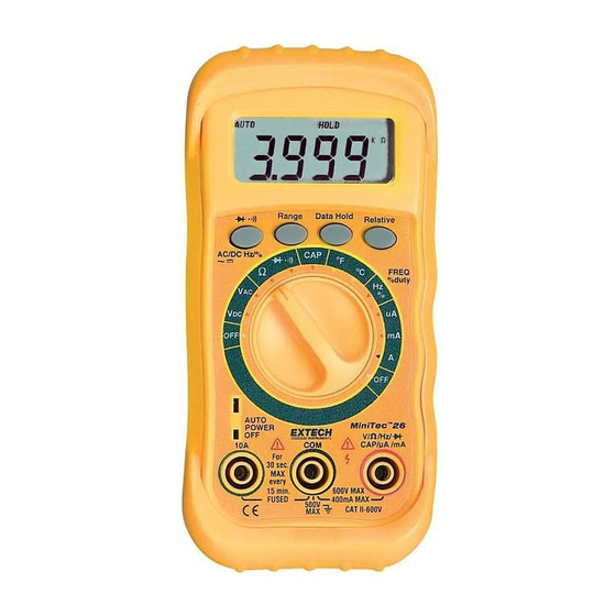 Extech Instruments MN26-NIST User Manual