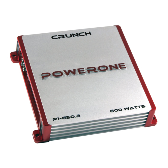 CRUNCH POWERZONE P1-650.2 INSTRUCTION MANUAL Pdf Download | ManualsLib