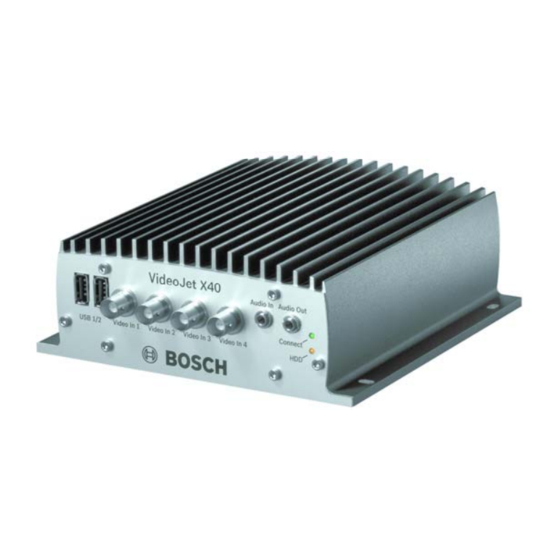 BOSCH VIDEOJET X10/X20/X40 QUICK INSTALLATION MANUAL Pdf Download ManualsLib