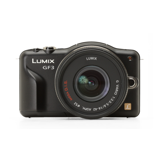 Panasonic Lumix DMC-GF3 Owner's Manual