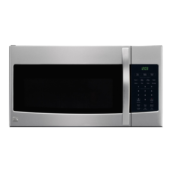 kenmore over the range microwave with exhaust fan troubleshooting