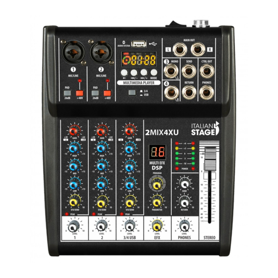 ITALIAN STAGE 2MIX4XU User Manual