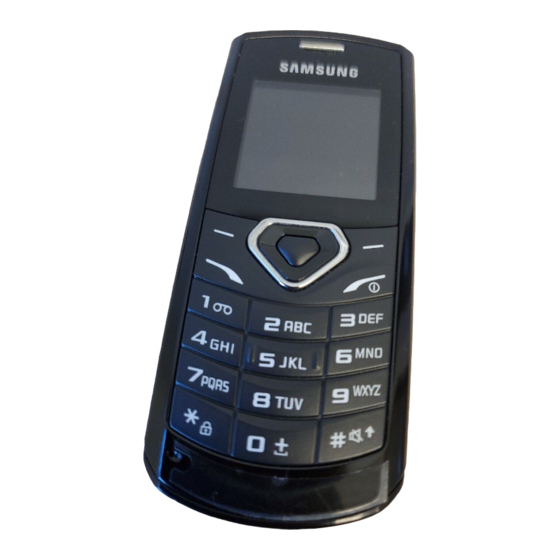 Samsung GT-E1170/I User Manual