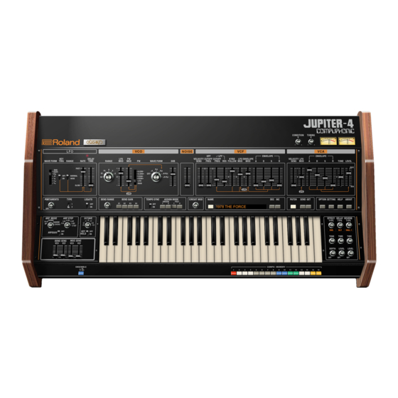 Roland JUPITER 4 Instructions