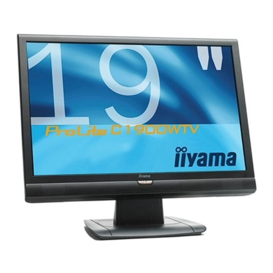 ILYAMA ProLite PLC1900WTV User Manual