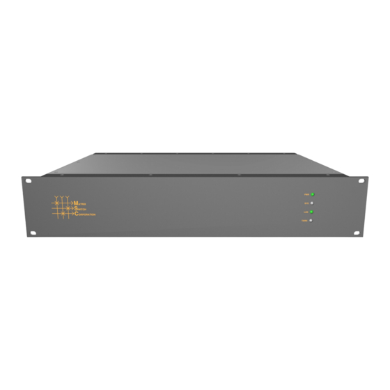 Matrix Switch Corporation MSC-V4832 Product Manual