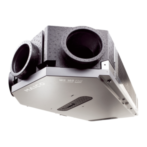 Maico WS 160 Flat Installation, Commissioning And Maintenance Instructions