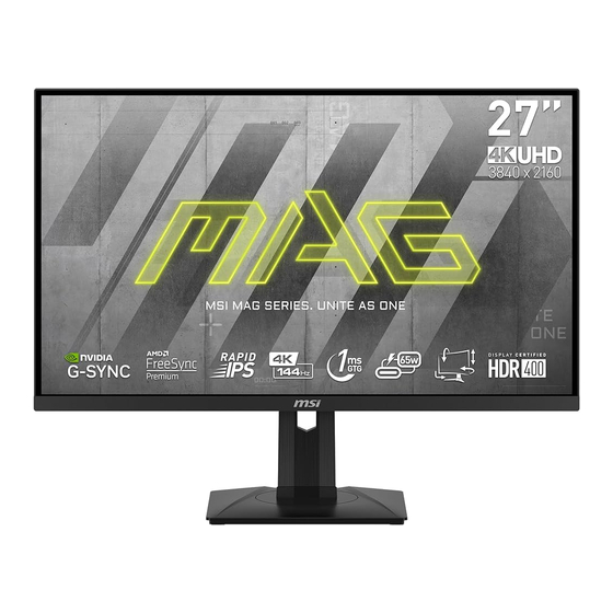 MSI MAG 274UPF 3CC2 User Manual