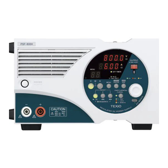 TEXIO PSF-400H Instruction Manual