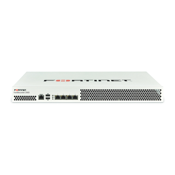 Fortinet FortiRecorder 100D Manuals