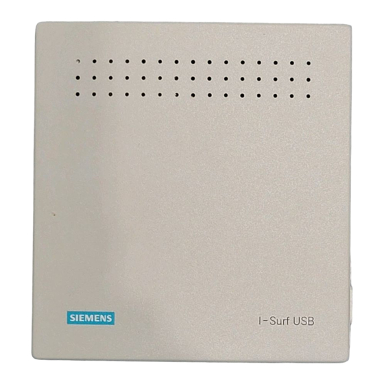 Siemens I-SURF Manuals