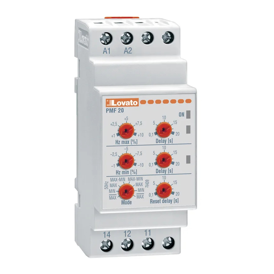 LOVATO ELECTRIC PMF20 Quick Start Manual