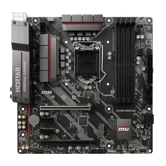 MSI Z370M MORTAR Quick Start Manual