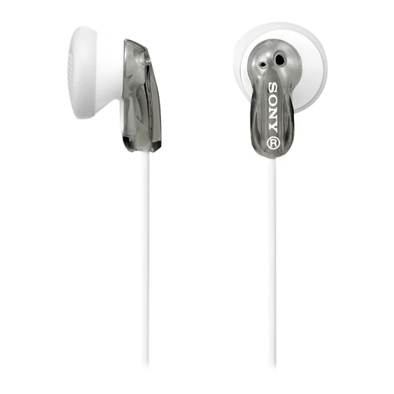 Sony MDR-E9LP/GRAY Specifications