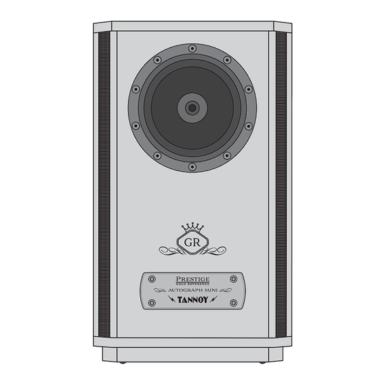 Tannoy PRESTIGE AUTOGRAPH MINI-OW Quick Start Manual
