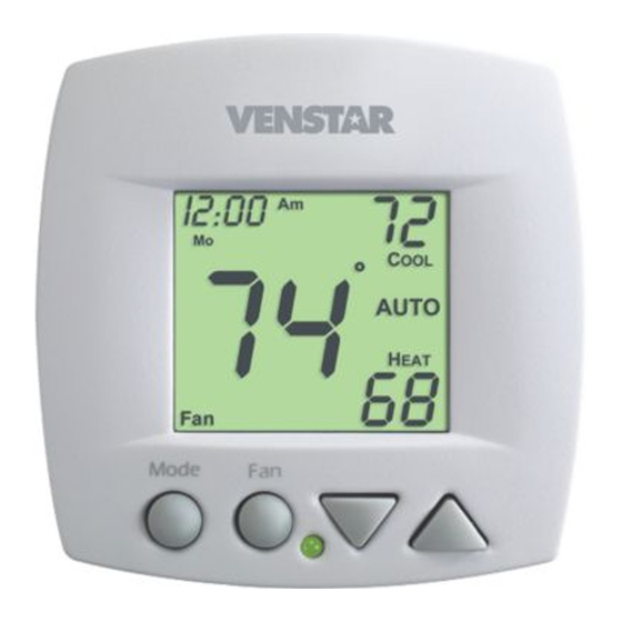 Venstar T1050 Installation Instructions Manual
