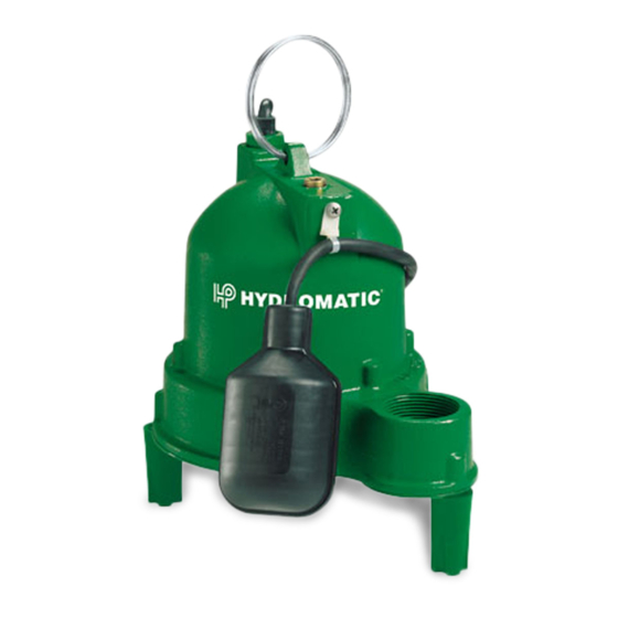 Pentair HYDROMATIC SHEF30 Installation And Service Manual