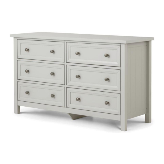 Happybeds Maine 6 Drawer Chest Manuals