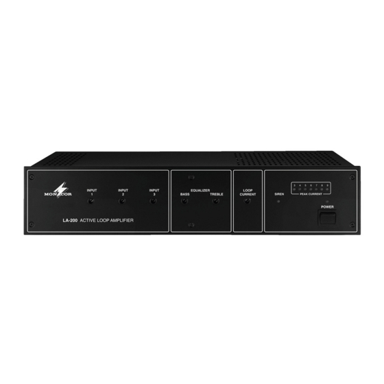 Monacor PA LA-200 Instruction Manual
