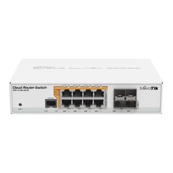 MikroTik CRS112-8P-4S-IN Quick Start Manual