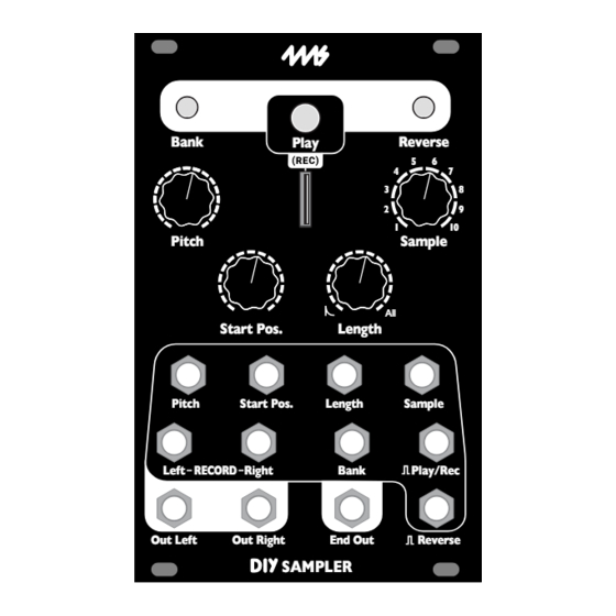 4ms Sampler Eurorack Module Kit Manuals