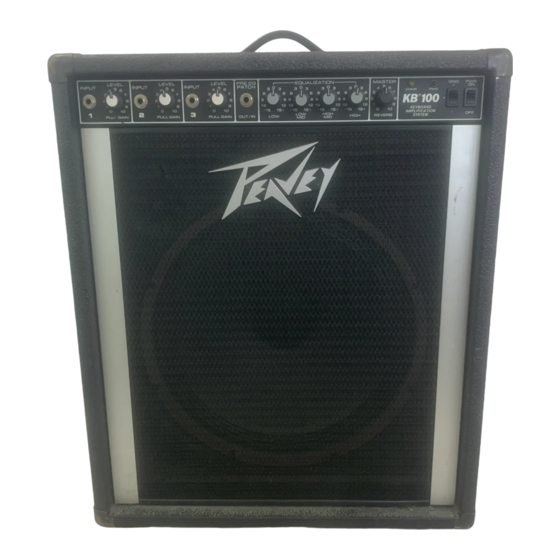 Peavey KB 100 Operating Manual