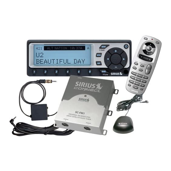 Sirius Satellite Radio SC-FM1 Installation Manual