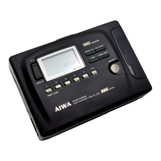 Aiwa HS-JX707 Operating Instructions Manual