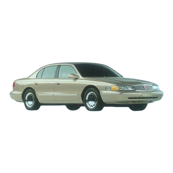 Lincoln 1998 Continental Owner's Manual