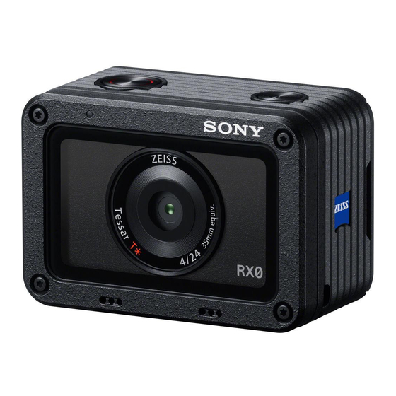 Sony DSC-RX0 Help Manual